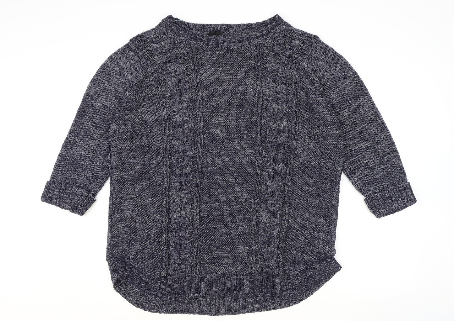 Yours Womens Blue Boat Neck Acrylic Pullover Jumper Size 22 - Size 22/24
