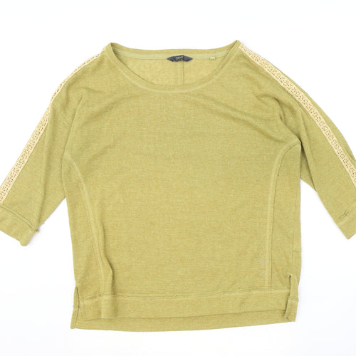 NEXT Womens Yellow Boat Neck Polyester Pullover Jumper Size 14