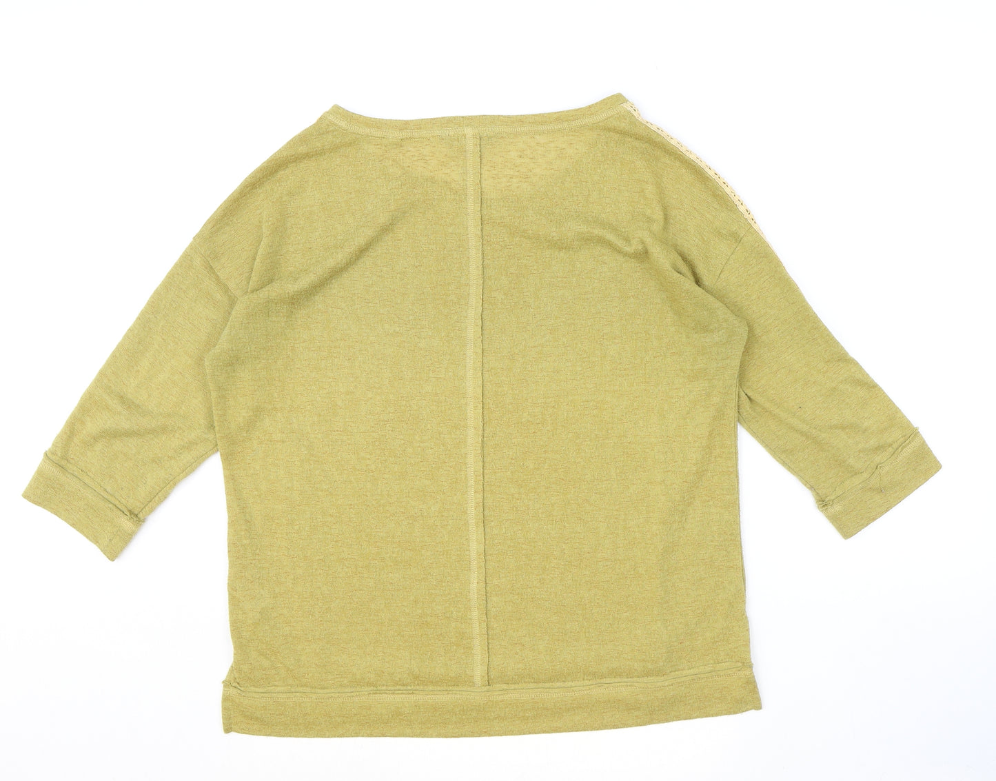 NEXT Womens Yellow Boat Neck Polyester Pullover Jumper Size 14