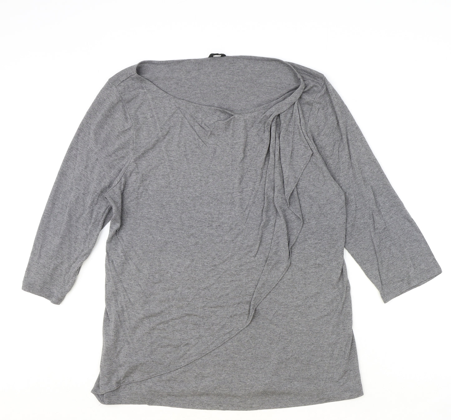 Ann Taylor Womens Green Viscose Basic T-Shirt Size XL Boat Neck