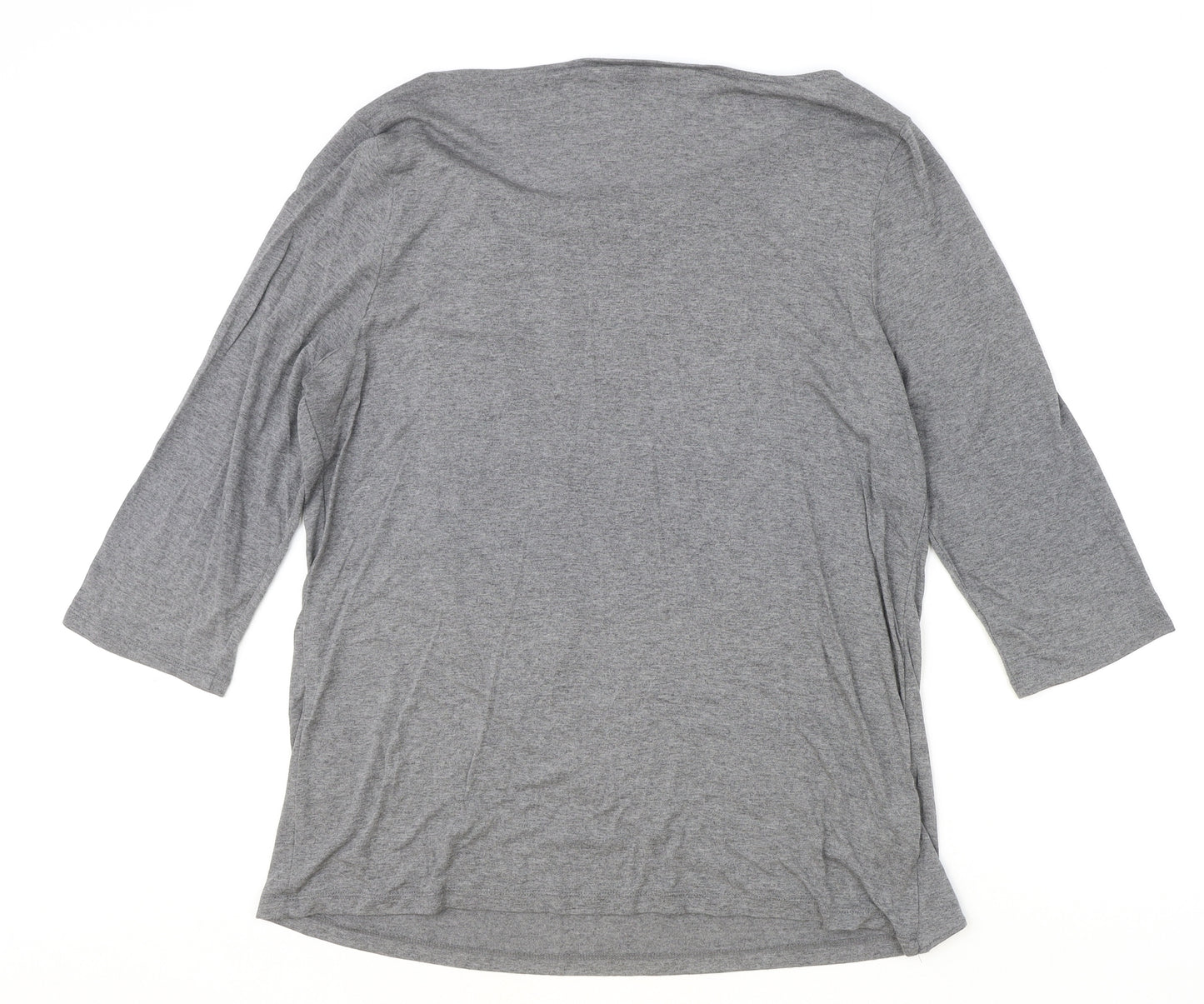 Ann Taylor Womens Green Viscose Basic T-Shirt Size XL Boat Neck