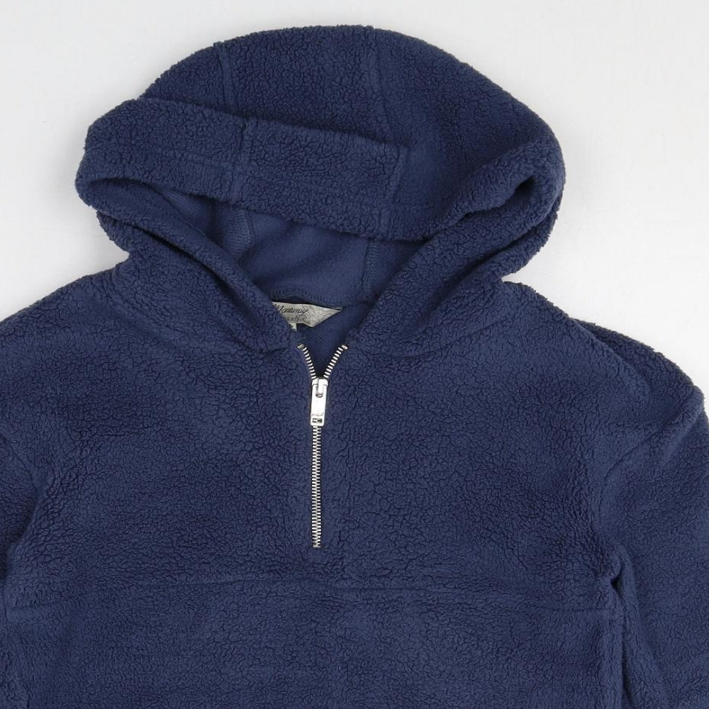 MANTARAY PRODUCTS Womens Blue Polyester Pullover Hoodie Size 8 Zip