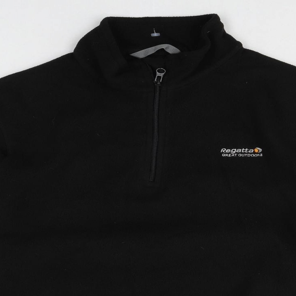 Regatta Womens Black Polyester Pullover Sweatshirt Size 14 Zip