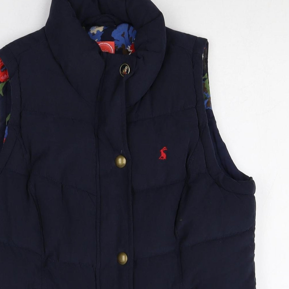 Joules Womens Blue Gilet Jacket Size 10 Zip