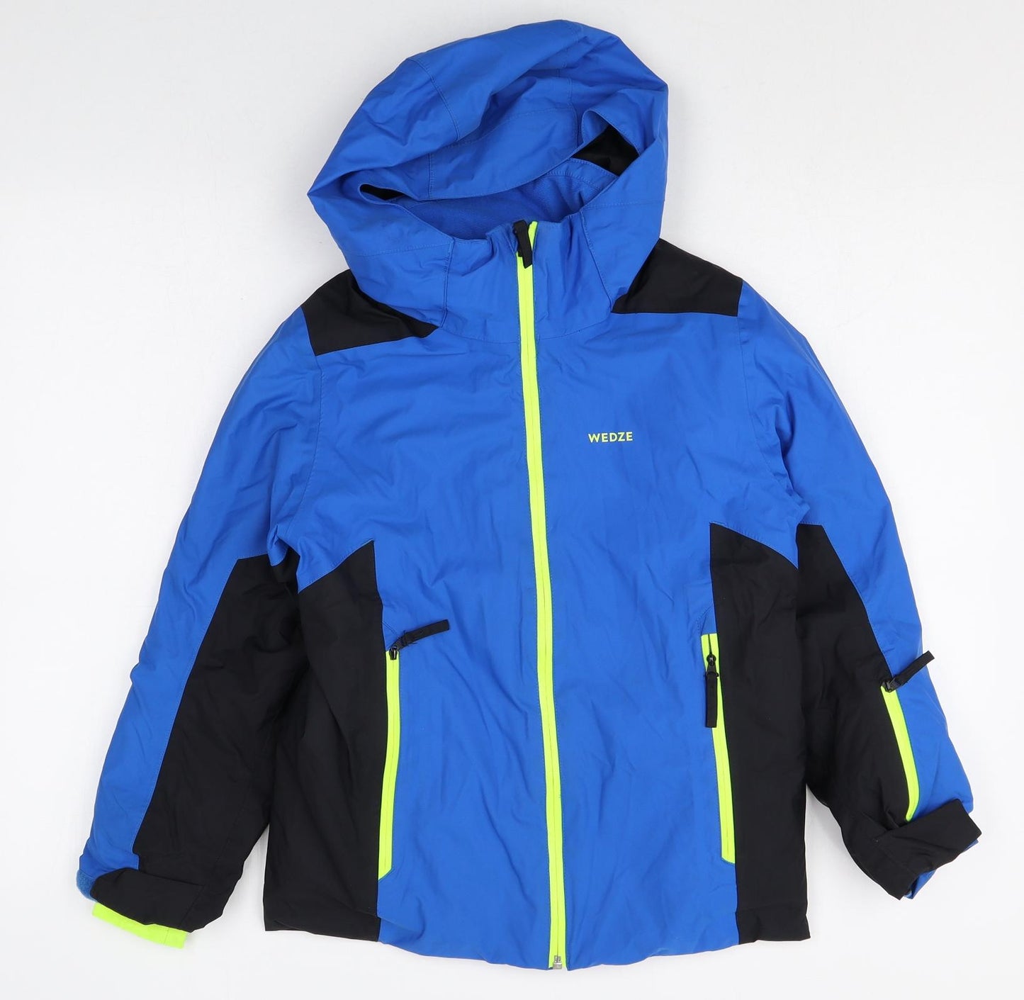 DECATHLON Boys Blue Colourblock Windbreaker Jacket Size 10 Years Zip