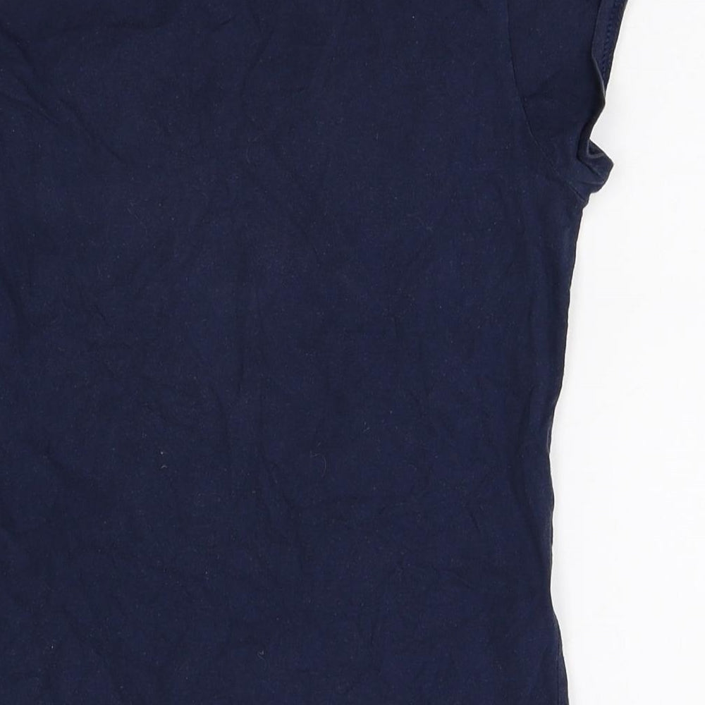 Gildan Womens Blue 100% Cotton Basic T-Shirt Size S Round Neck - Studio Ghibli