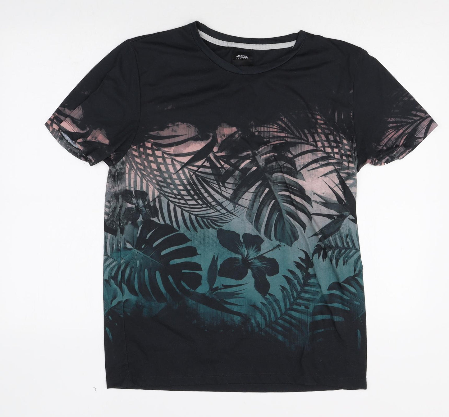 Burton Mens Multicoloured Polyester T-Shirt Size M Round Neck