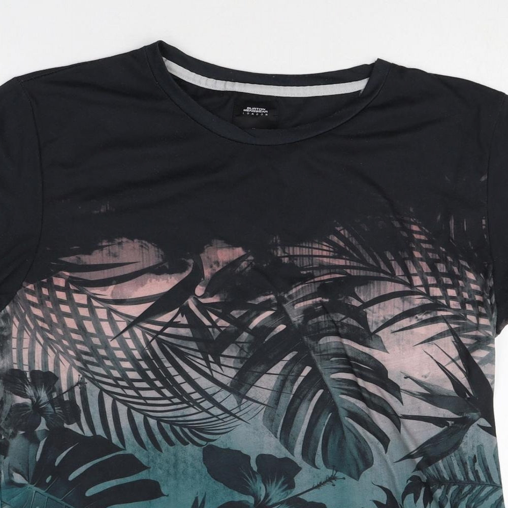 Burton Mens Multicoloured Polyester T-Shirt Size M Round Neck