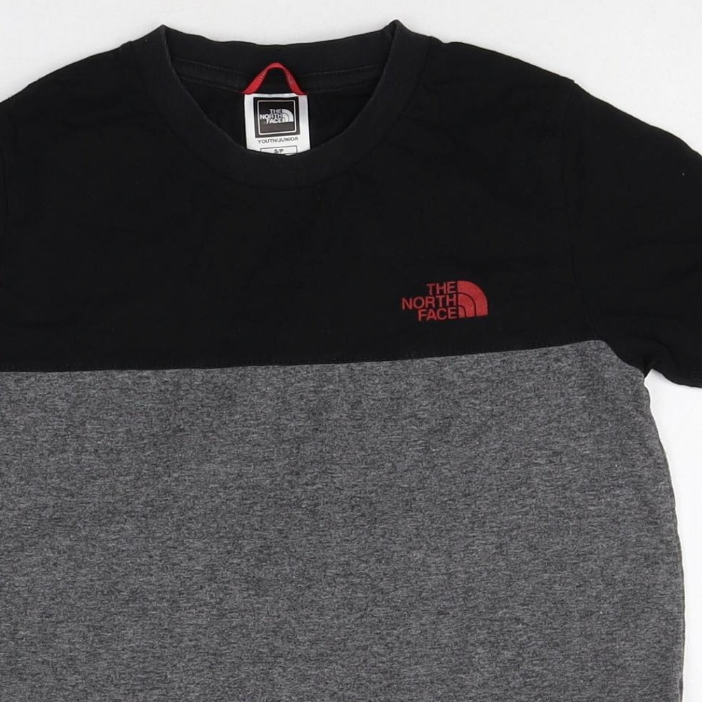 The North Face Boys Multicoloured Cotton Basic T-Shirt Size S Round Neck Pullover
