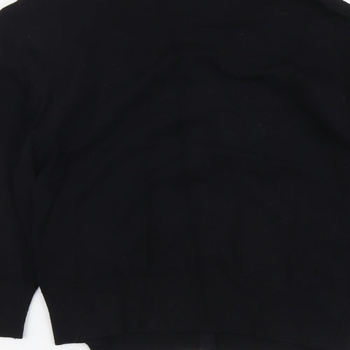 Cable & Gauge Womens Black Round Neck Viscose Cardigan Jumper Size S
