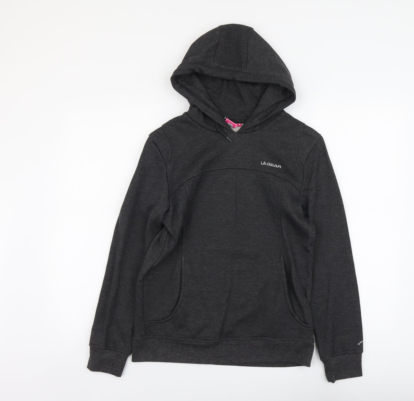 LA Gear Womens Grey Polyester Pullover Hoodie Size 8 Pullover