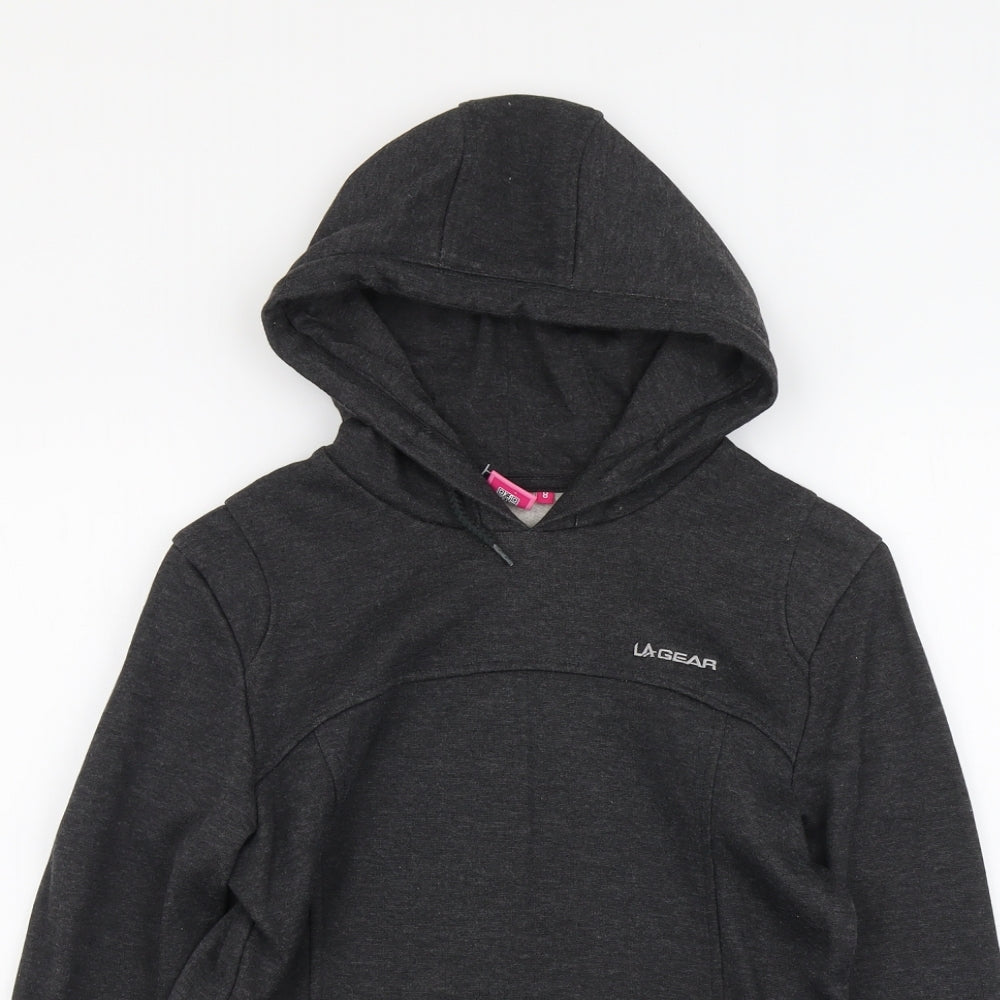 LA Gear Womens Grey Polyester Pullover Hoodie Size 8 Pullover