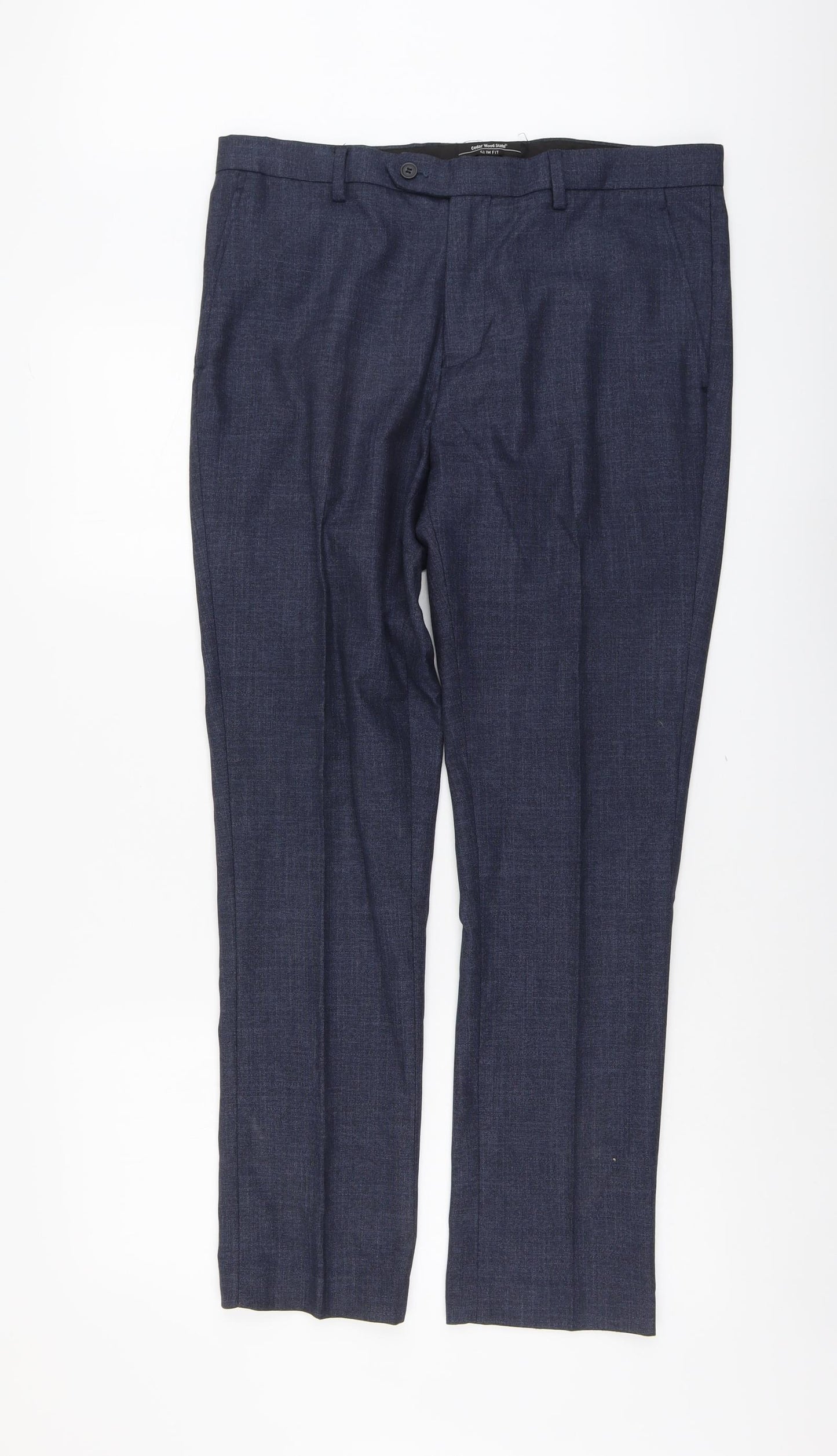 Cedar Wood State Mens Beige Polyester Trousers Size 34 in L30 in Regular Button