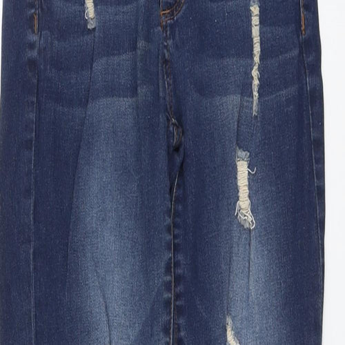 Just Fab Womens Blue Cotton Skinny Jeans Size 26 in L28 in Regular Button