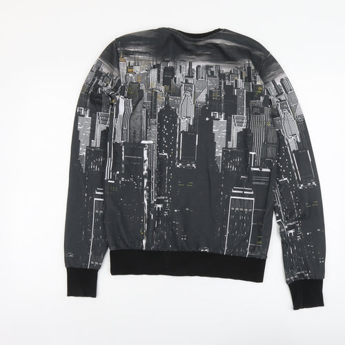 Superman Mens Grey Polyester Pullover Sweatshirt Size S - Batman