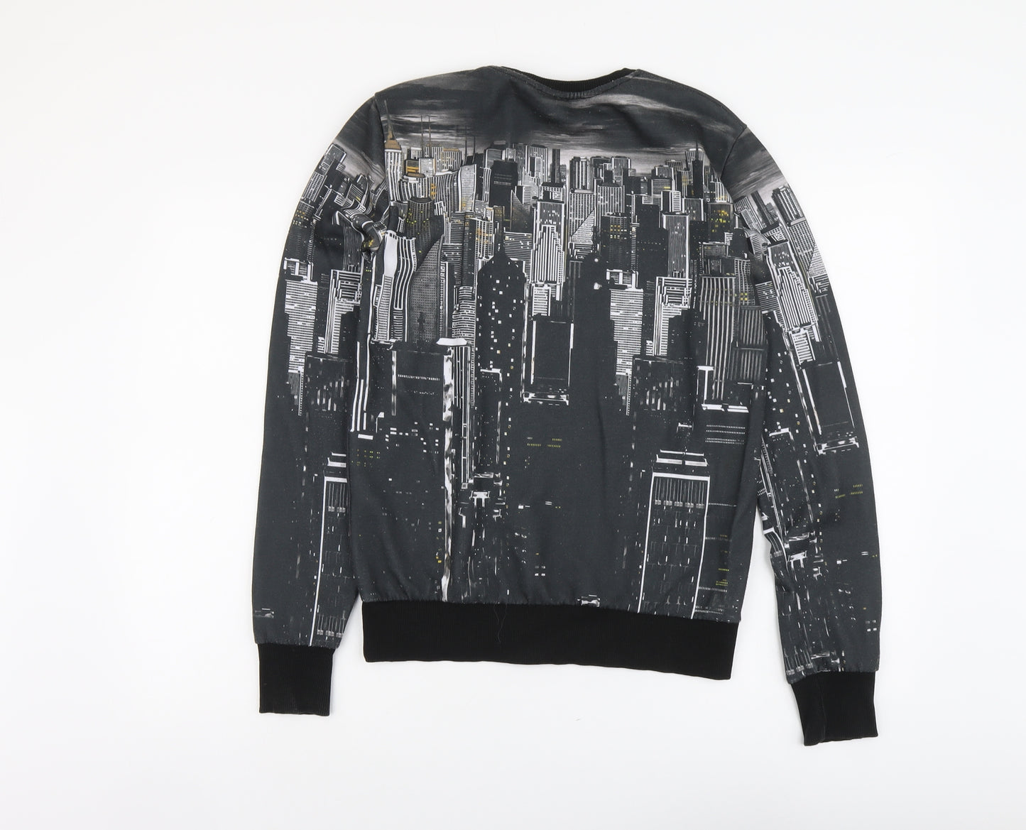 Superman Mens Grey Polyester Pullover Sweatshirt Size S - Batman