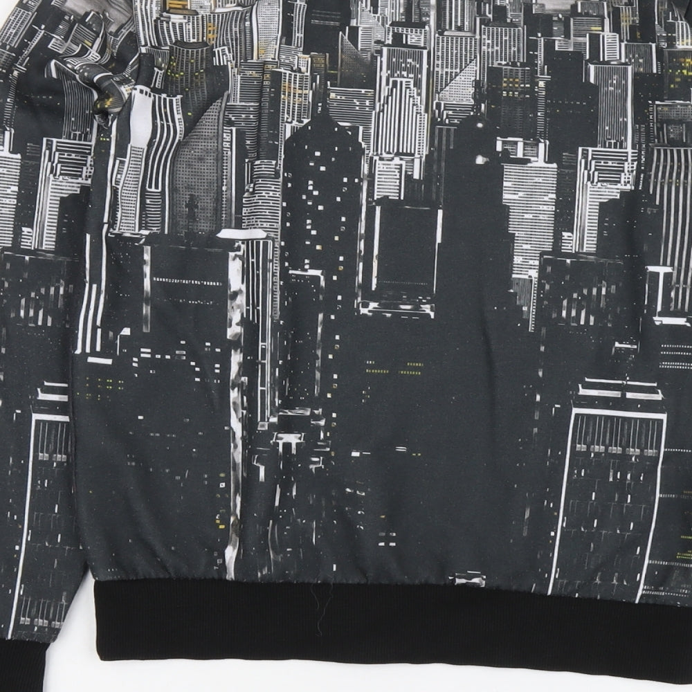 Superman Mens Grey Polyester Pullover Sweatshirt Size S - Batman
