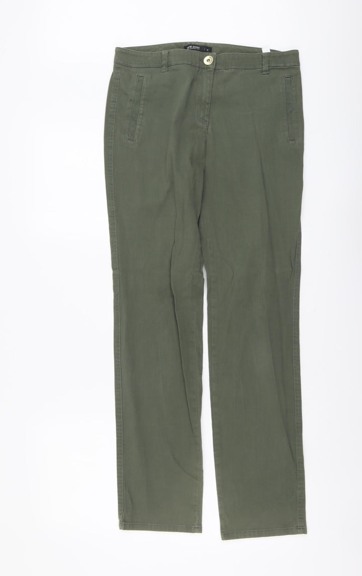 David Jones Womens Green Cotton Skinny Jeans Size 10 L31 in Regular Button