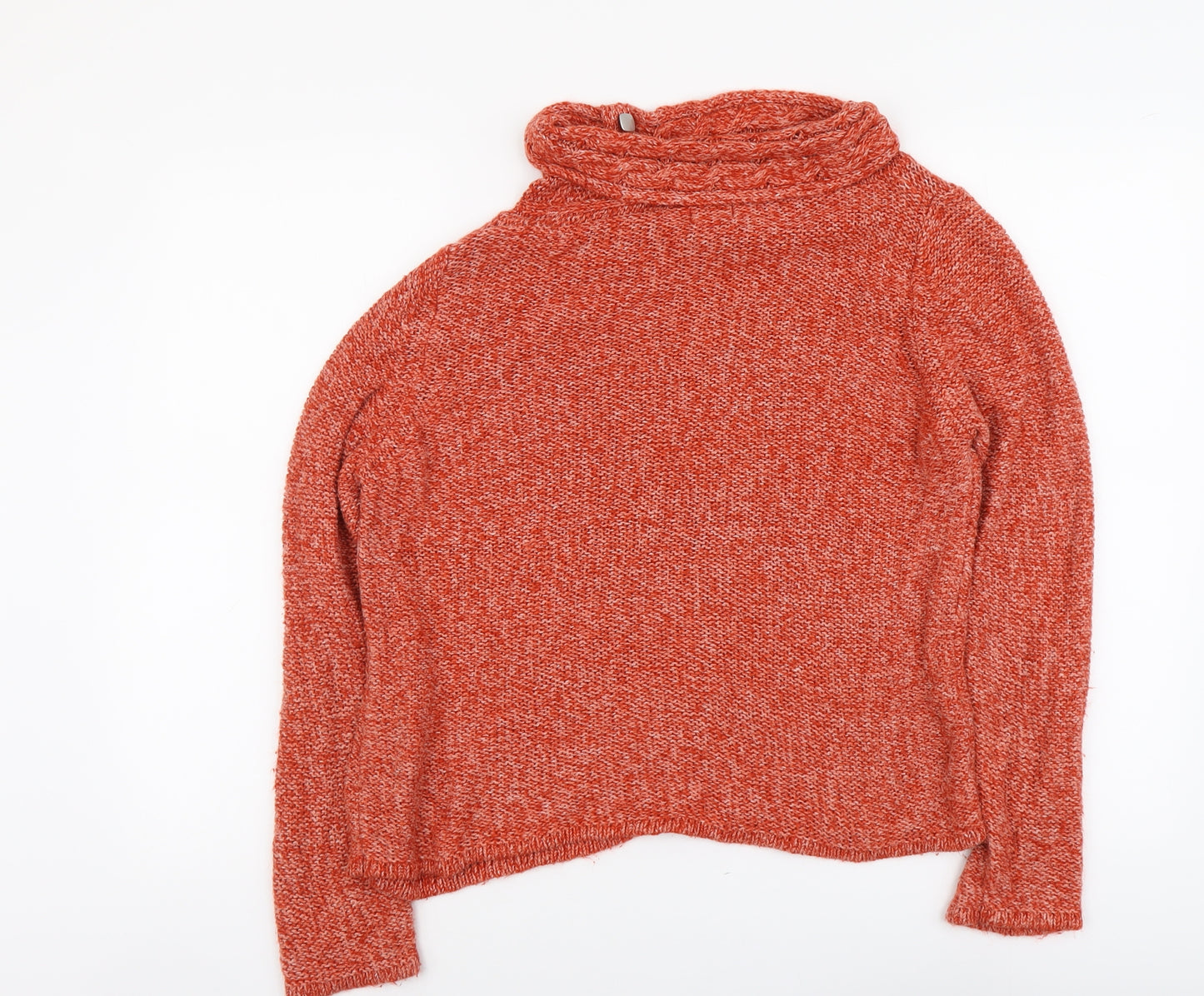 Minuet Womens Red Roll Neck Cotton Pullover Jumper Size L