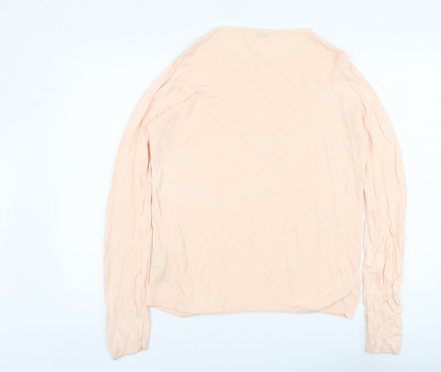 Marks and Spencer Womens Pink Round Neck Acrylic Pullover Jumper Size 14