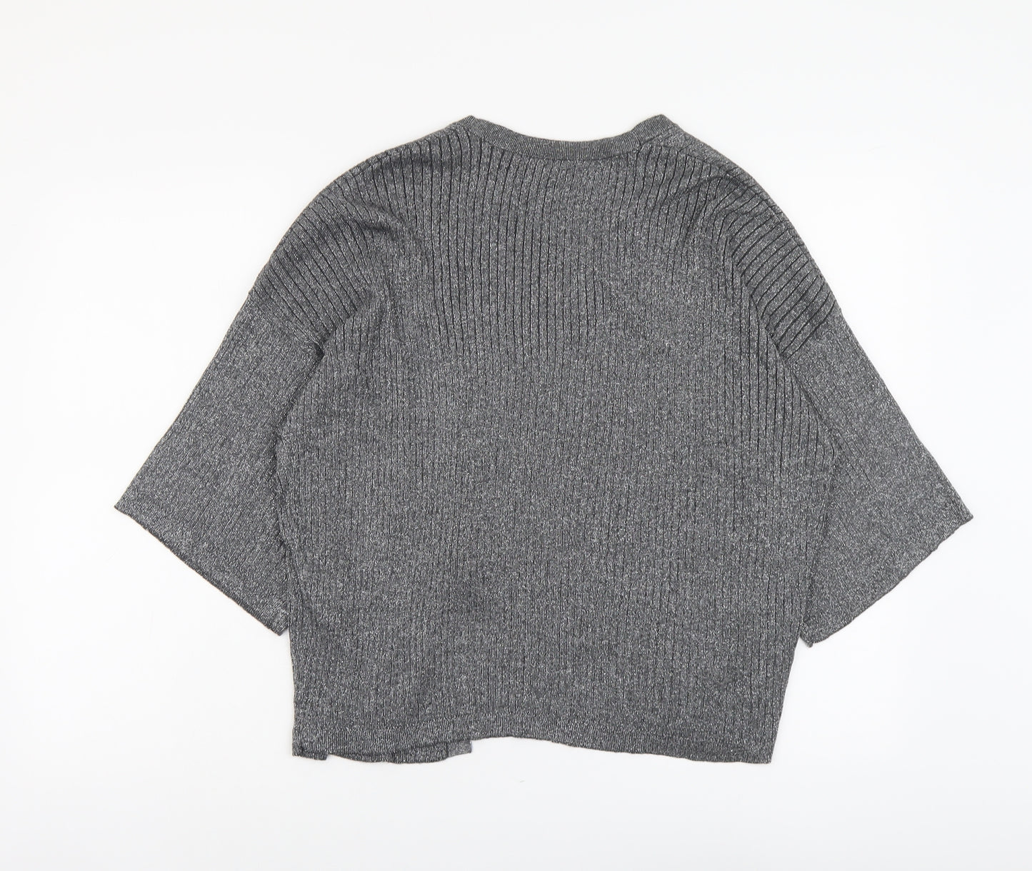 Atmosphere Womens Silver V-Neck Viscose Cardigan Jumper Size 10