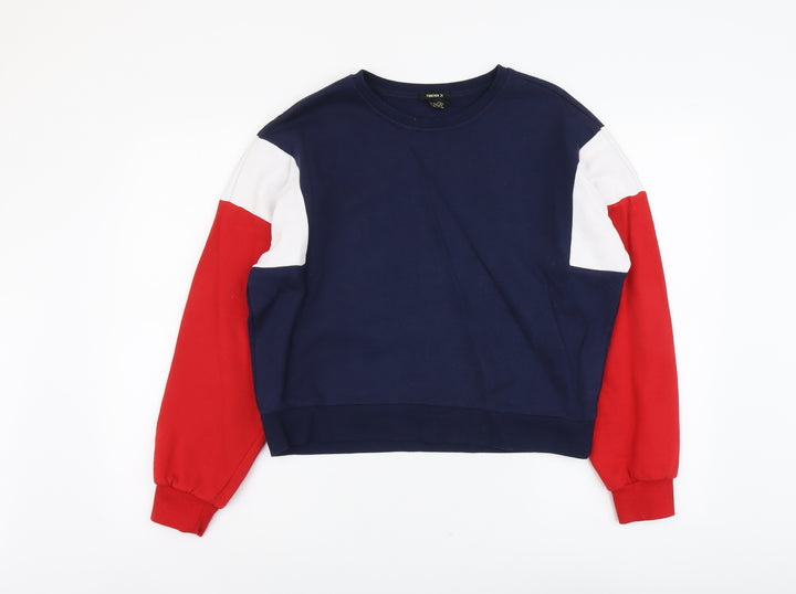 FOREVER 21 Womens Multicoloured Cotton Pullover Sweatshirt Size S Pullover
