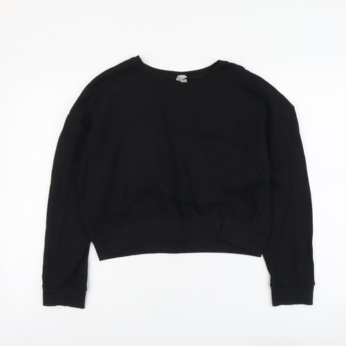 ASOS Womens Black Cotton Pullover Sweatshirt Size 12 Pullover
