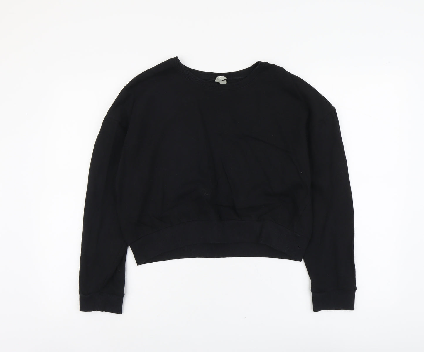 ASOS Womens Black Cotton Pullover Sweatshirt Size 12 Pullover