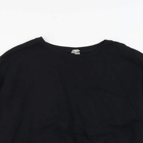 ASOS Womens Black Cotton Pullover Sweatshirt Size 12 Pullover