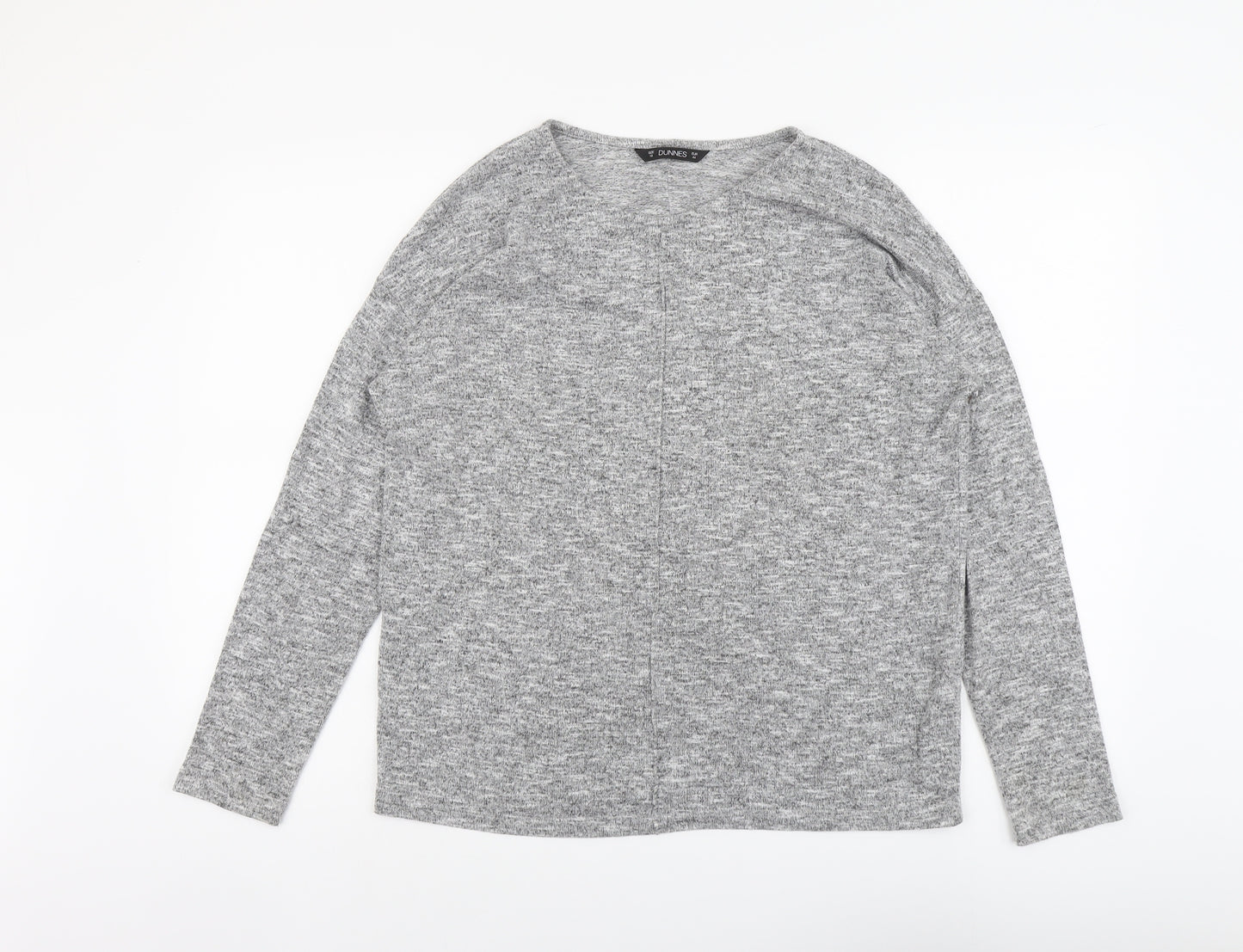 Dunnes Stores Womens Grey V-Neck Polyester Pullover Jumper Size 16