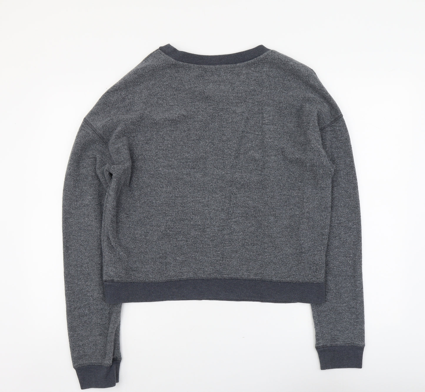 Topshop Womens Grey Cotton Pullover Sweatshirt Size 10 Pullover