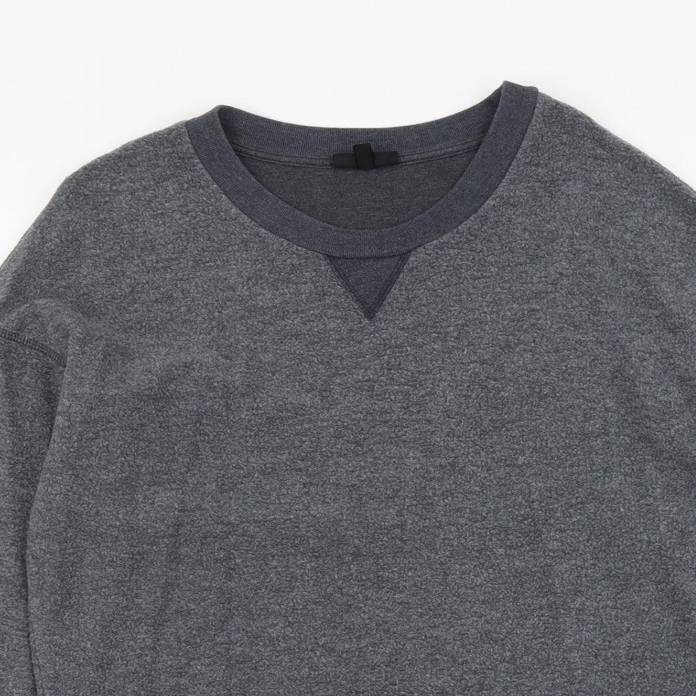Topshop Womens Grey Cotton Pullover Sweatshirt Size 10 Pullover