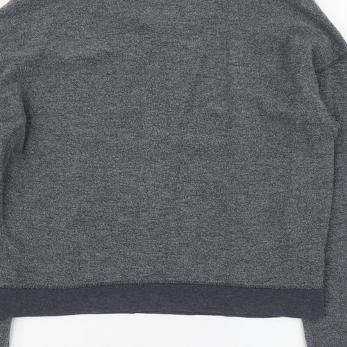 Topshop Womens Grey Cotton Pullover Sweatshirt Size 10 Pullover
