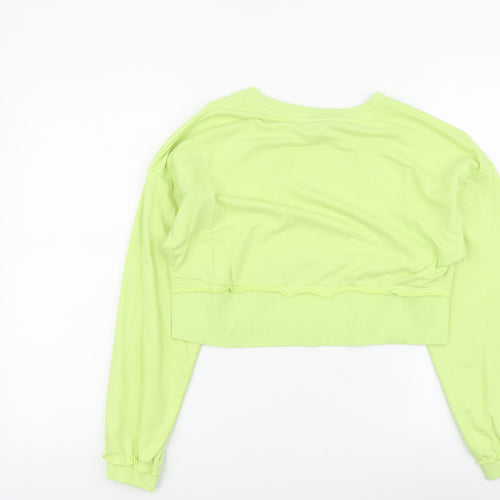 Primark Womens Green Cotton Pullover Sweatshirt Size 2XS Pullover