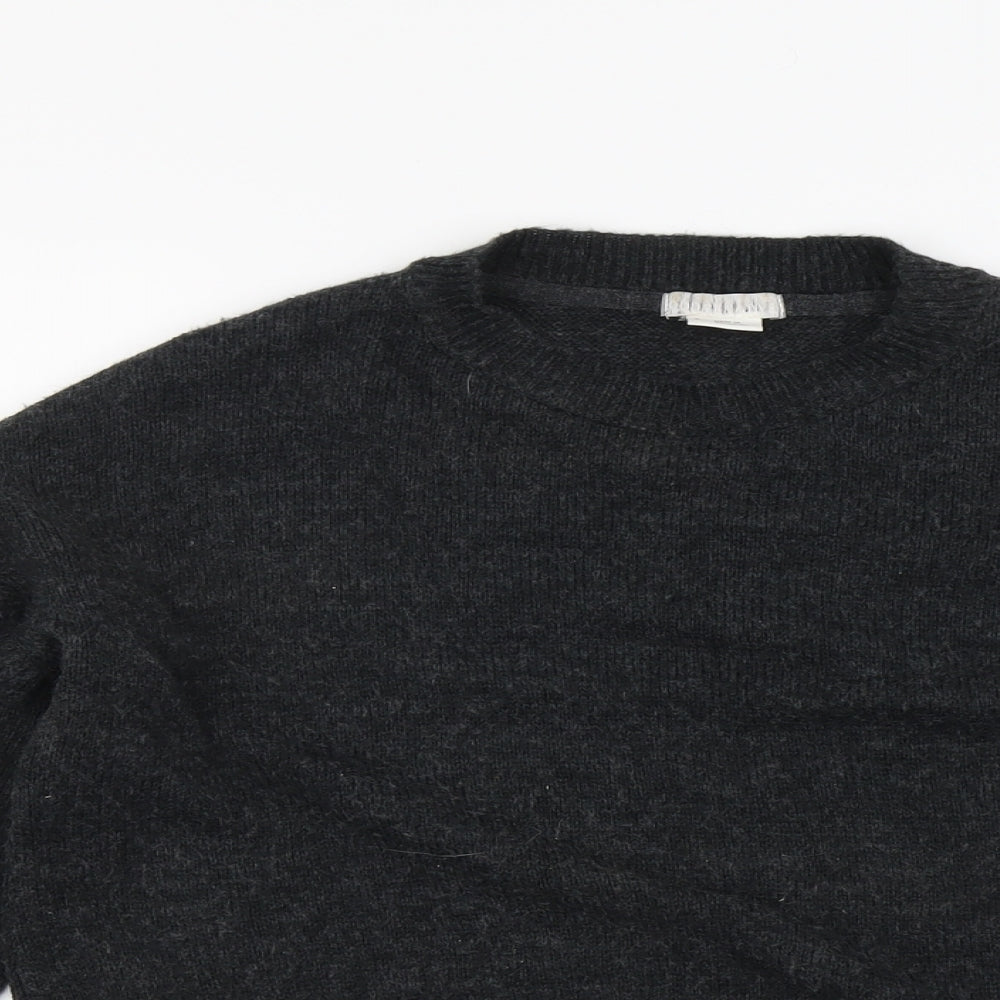 Cooperative Womens Grey Round Neck Acrylic Pullover Jumper Size S