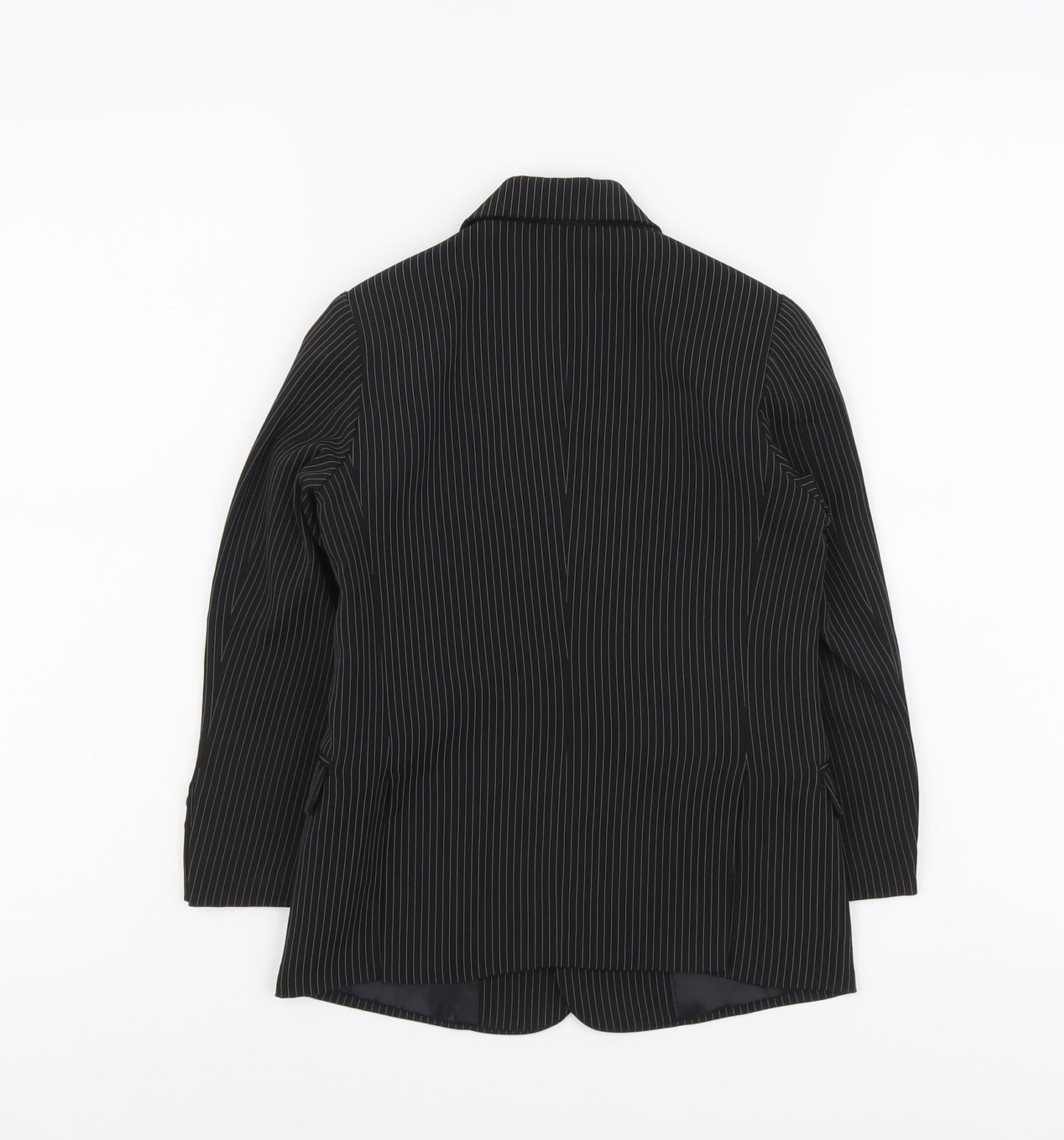 Jean Paul Boys Black Striped Jacket Blazer Size 8 Years Button