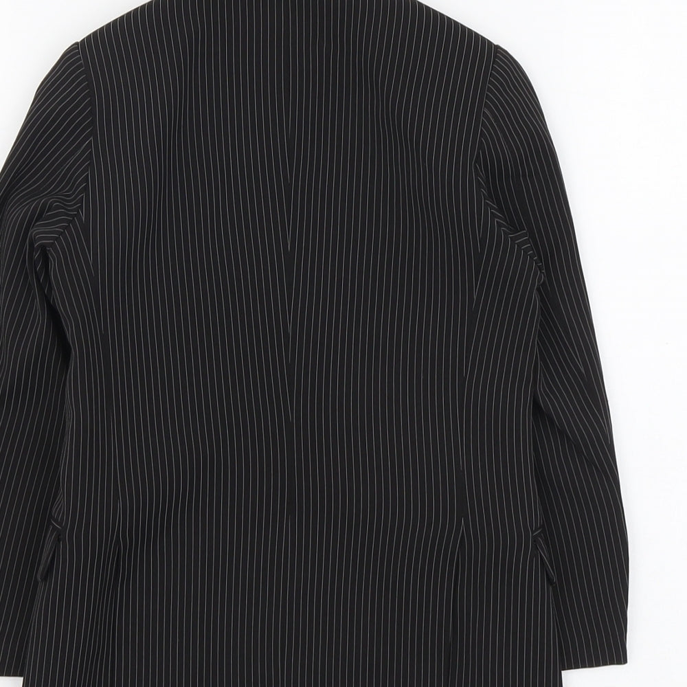 Jean Paul Boys Black Striped Jacket Blazer Size 8 Years Button
