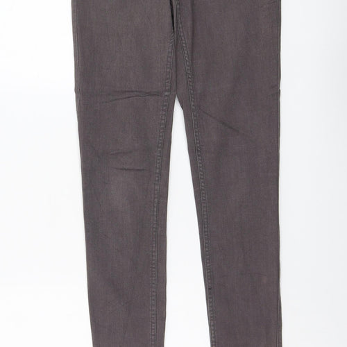 Pieces Womens Grey Cotton Skinny Jeans Size 26 in L30 in Regular Button