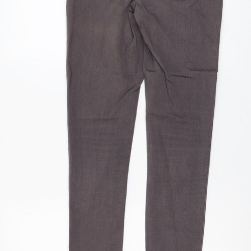 Pieces Womens Grey Cotton Skinny Jeans Size 26 in L30 in Regular Button
