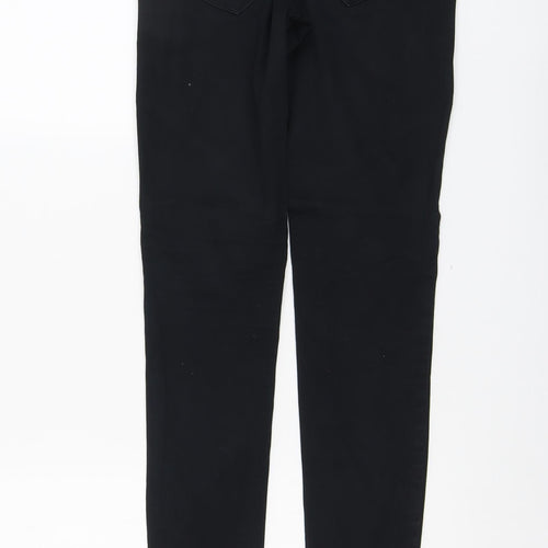 VERO MODA Womens Black Cotton Skinny Jeans Size 26 in L32 in Regular Button