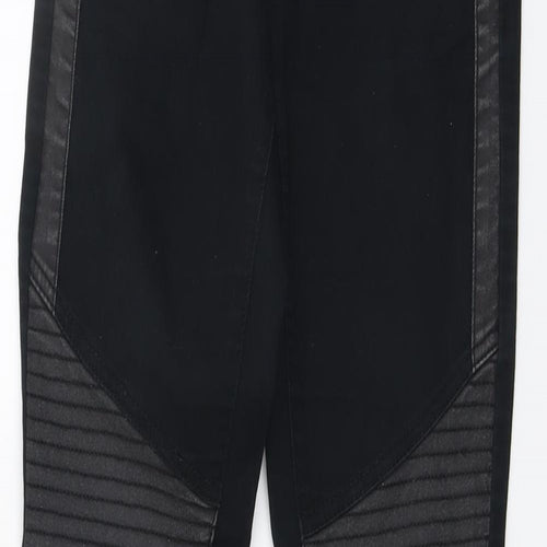 VERO MODA Womens Black Cotton Skinny Jeans Size 26 in L32 in Regular Button