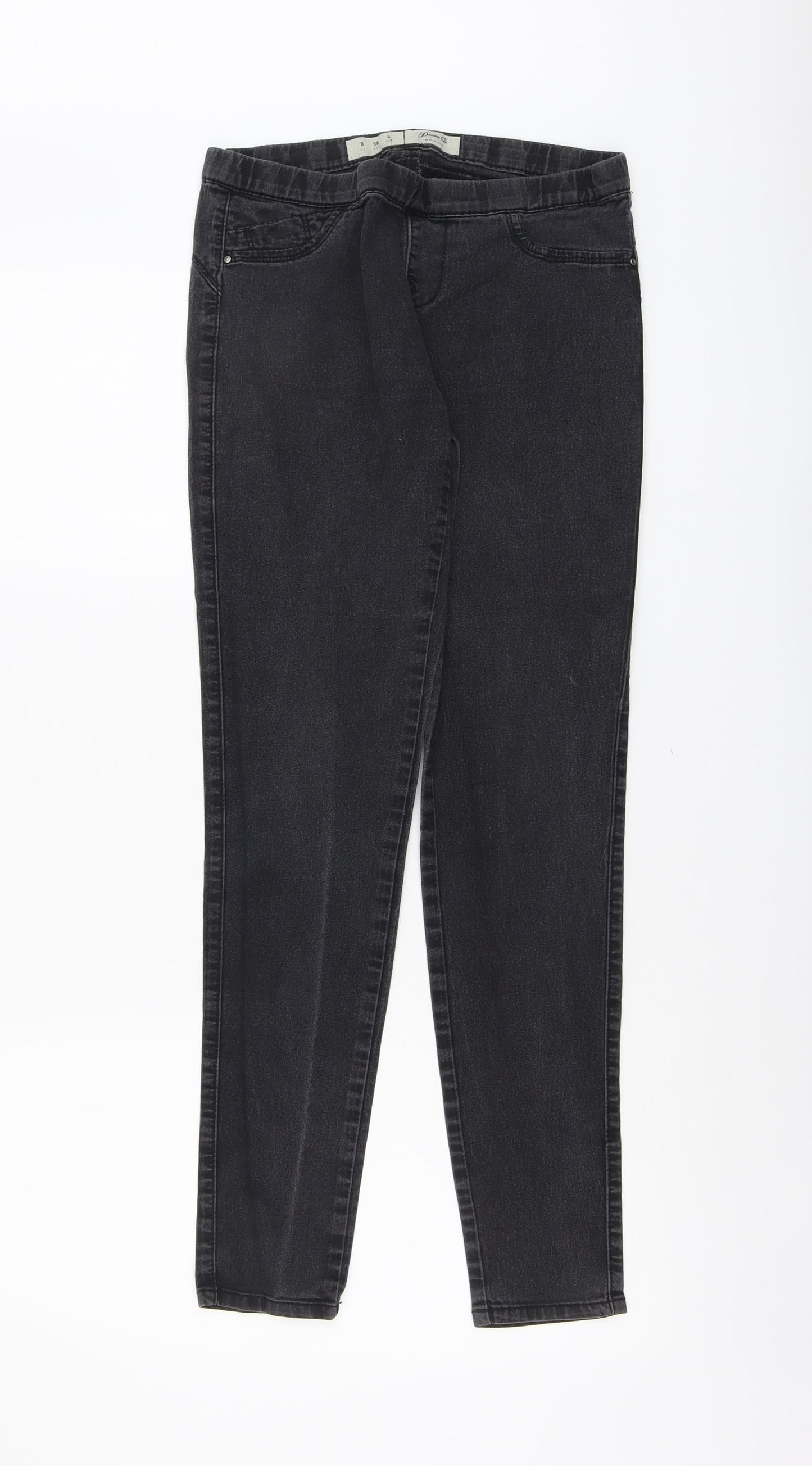Denim & Co. Womens Grey Cotton Jegging Jeans Size 8 L29 in Regular