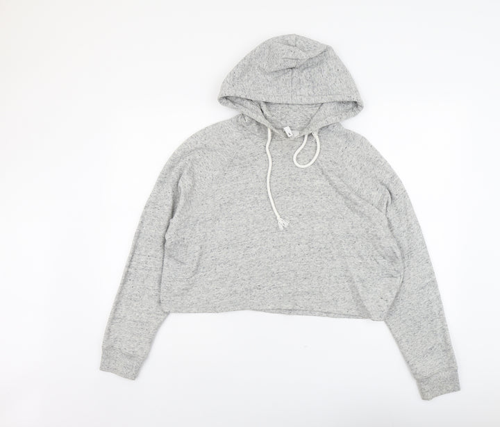 H&M Womens Grey Cotton Pullover Hoodie Size L Pullover