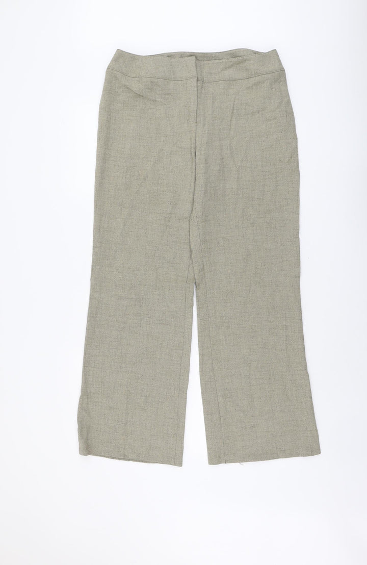 Berkertex Womens Beige Polyester Trousers Size 14 L29 in Regular Button