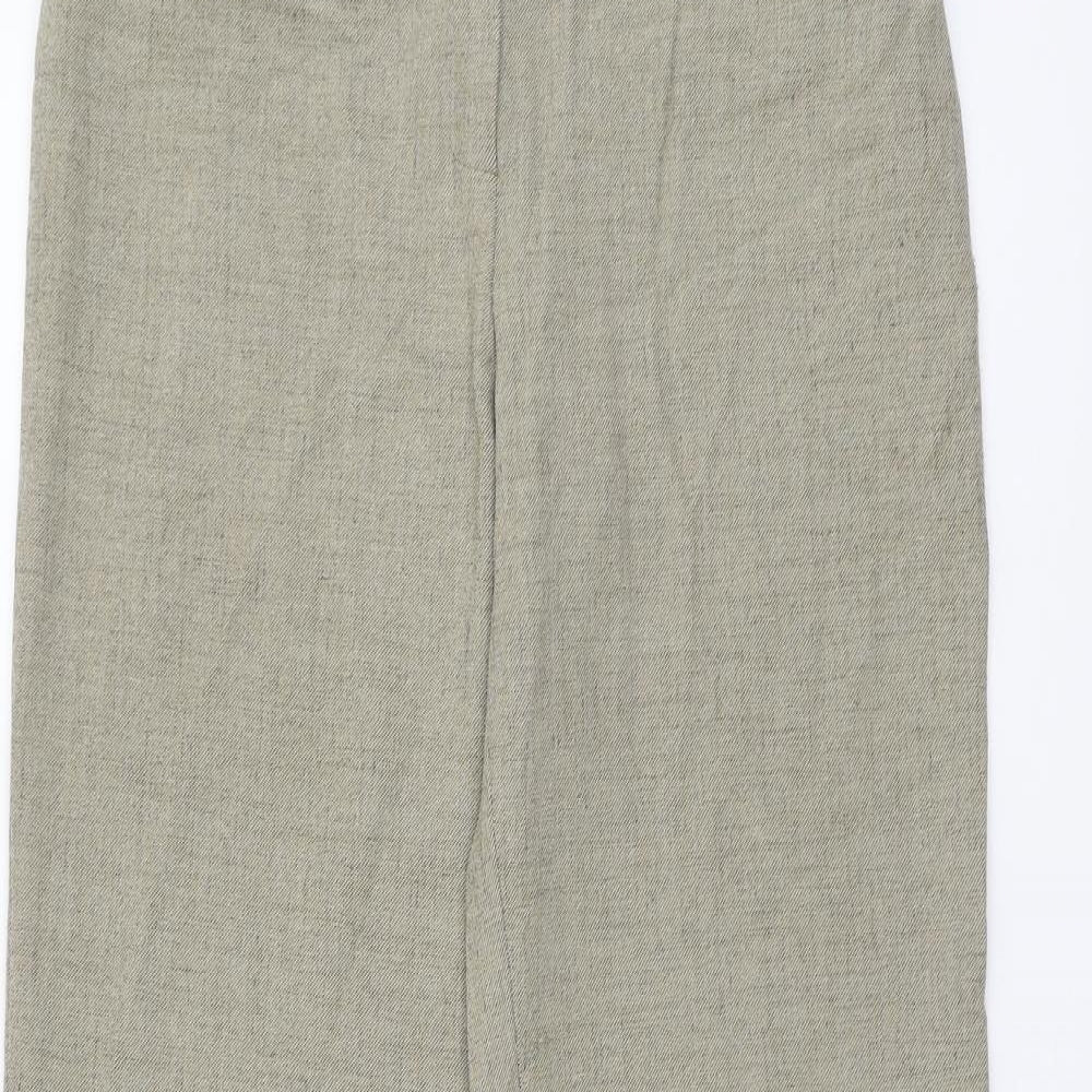 Berkertex Womens Beige Polyester Trousers Size 14 L29 in Regular Button