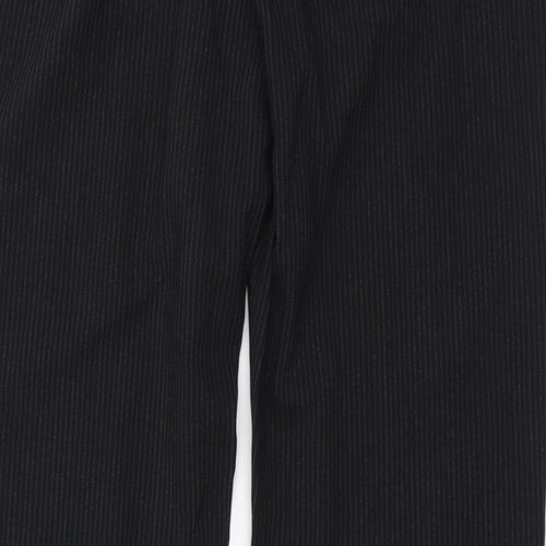 Evie Womens Blue Striped Polyester Trousers Size 18 L32 in Regular Button