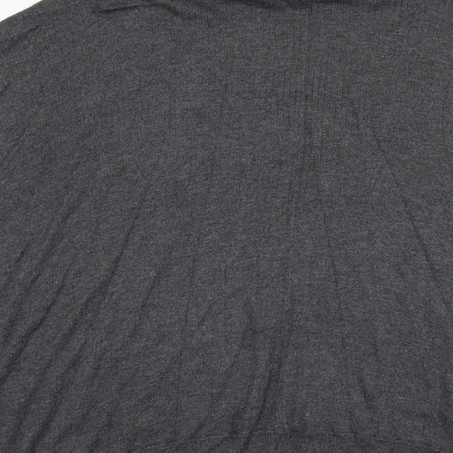 TU Womens Grey Roll Neck Polyamide Vest Jumper Size 10