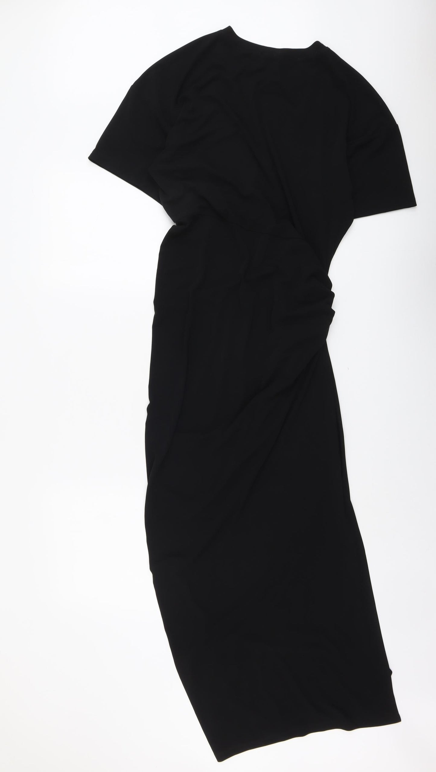 Zara Womens Black Polyester Maxi Size M Round Neck Pullover