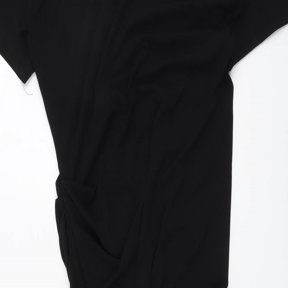 Zara Womens Black Polyester Maxi Size M Round Neck Pullover