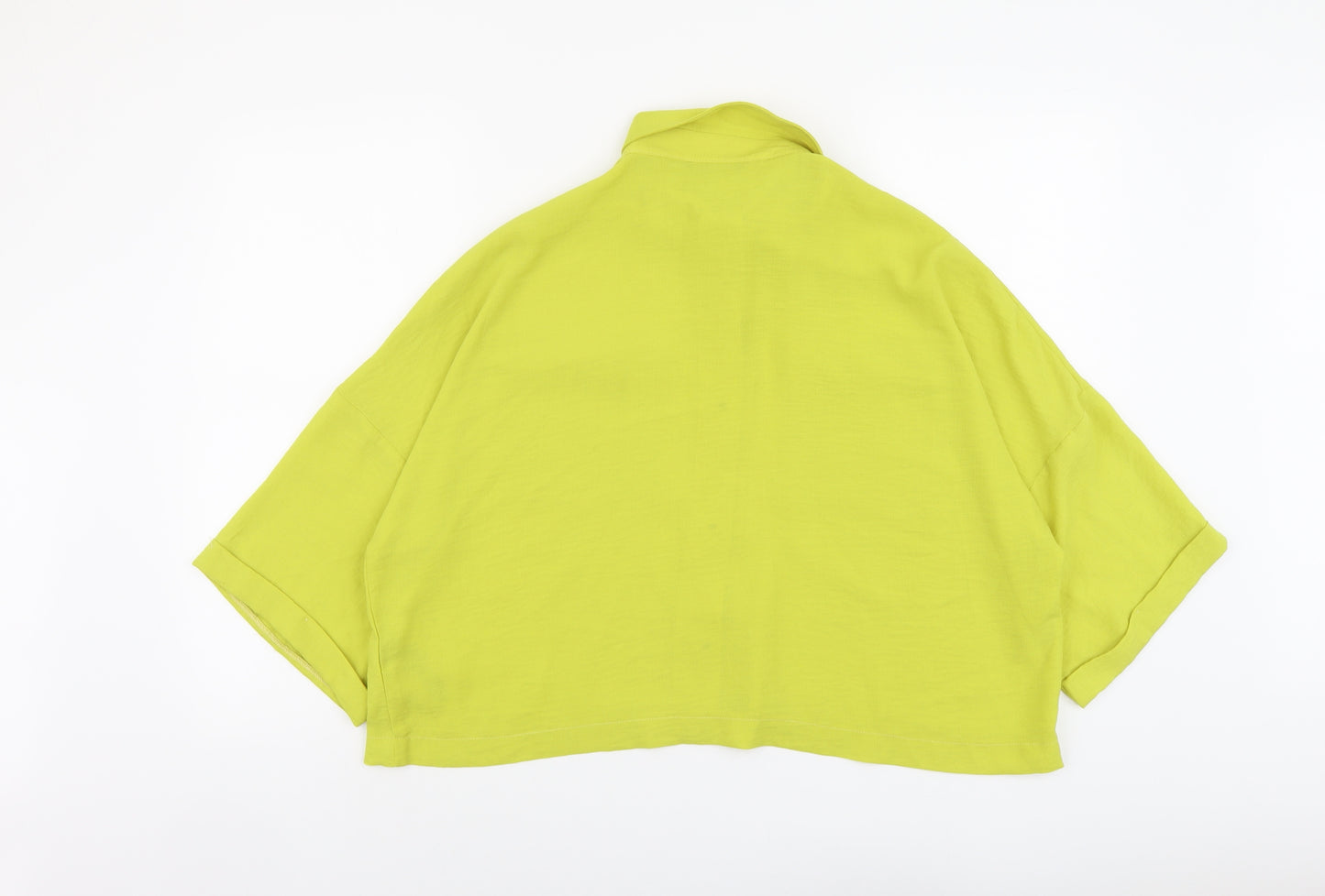 George Womens Green Polyester Cropped Button-Up Size 20 Collared